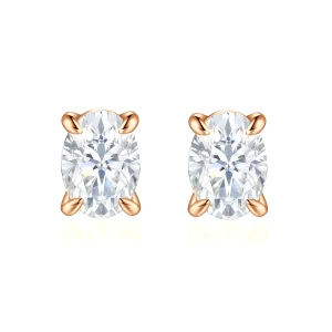 Ovalis – Oval Moissanite Stud Earrings