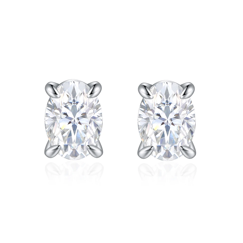 Ovalis – Oval Moissanite Stud Earrings