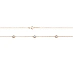 Circa - Bezel Set Moissanite Necklace with Adjustable Links