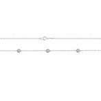 Circa - Bezel Set Moissanite Necklace with Adjustable Links