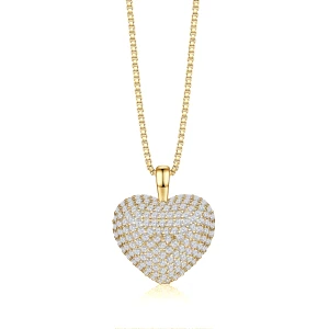 Serenade - Heart Shaped Pavé Moissanite Pendant