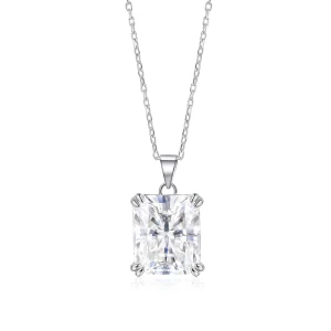 Quadra - Classic Radiant Cut Moissanite Solitaire Pendant
