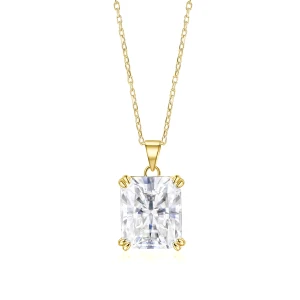 Quadra - Classic Radiant Cut Moissanite Solitaire Pendant
