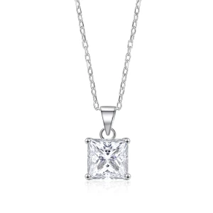 Regent - Princess Cut Moissanite Solitaire Pendant