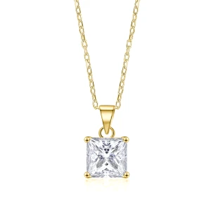 Regent - Princess Cut Moissanite Solitaire Pendant