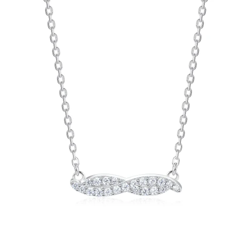 Astrid - Marquise-Inspired Moissanite Necklace with Pave Setting