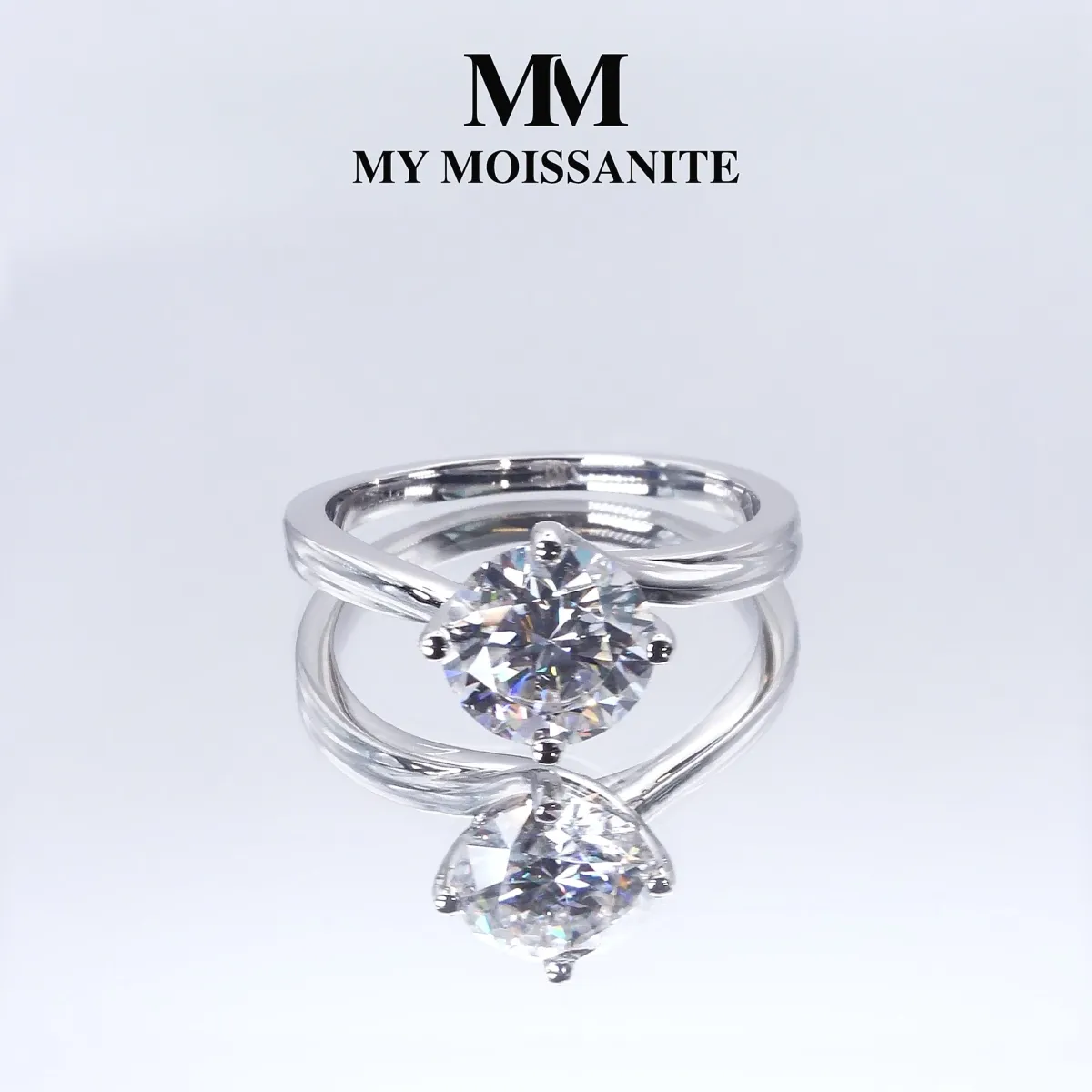 Circline - Classic Round Moissanite Solitaire Engagement Ring