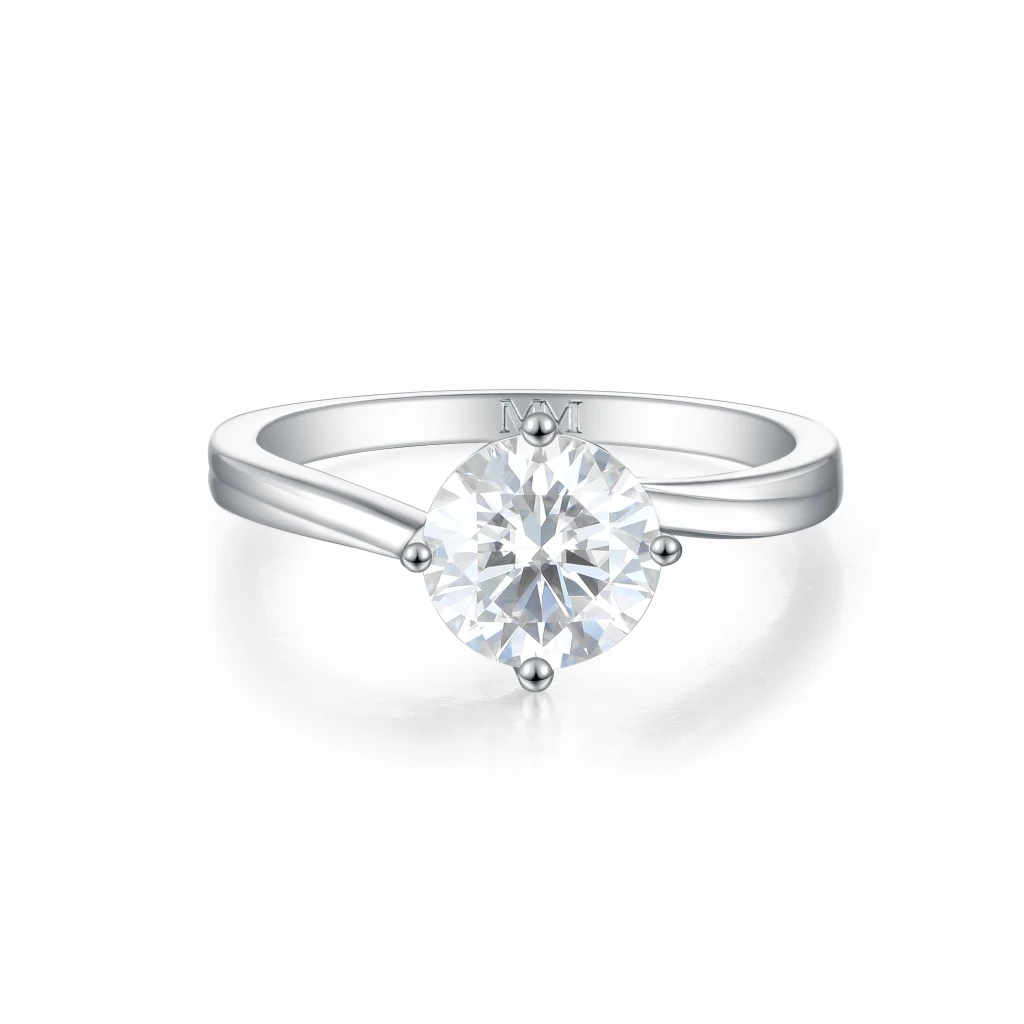 Circline - Classic Round Moissanite Solitaire Engagement Ring