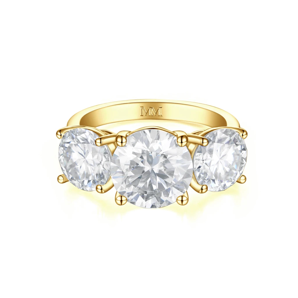 Triadique - Classic Three-Stone Moissanite Engagement Ring