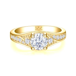 Seraphis - Moissanite Engagement Ring with Side Stones