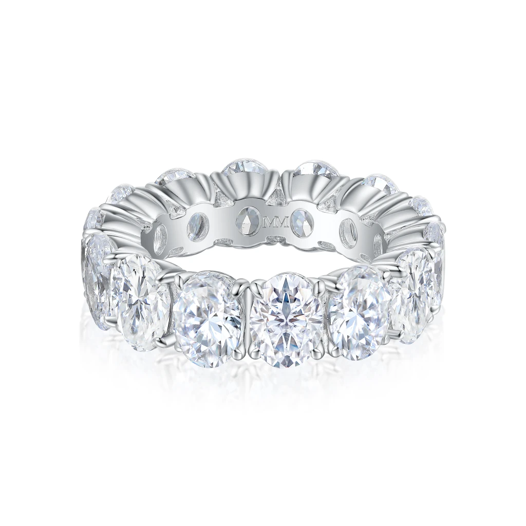 Daphne - Oval Cut Moissanite Full Eternity Ring