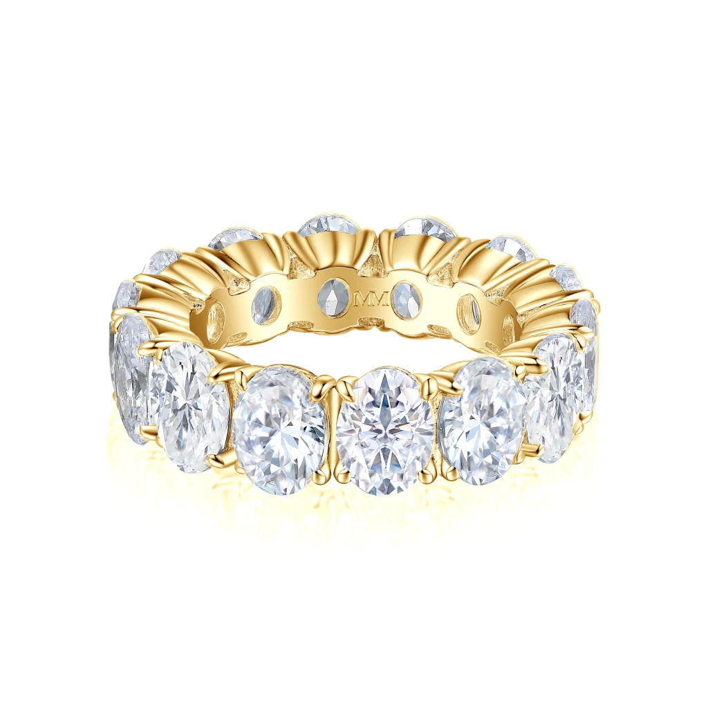 Daphne - Oval Cut Moissanite Full Eternity Ring