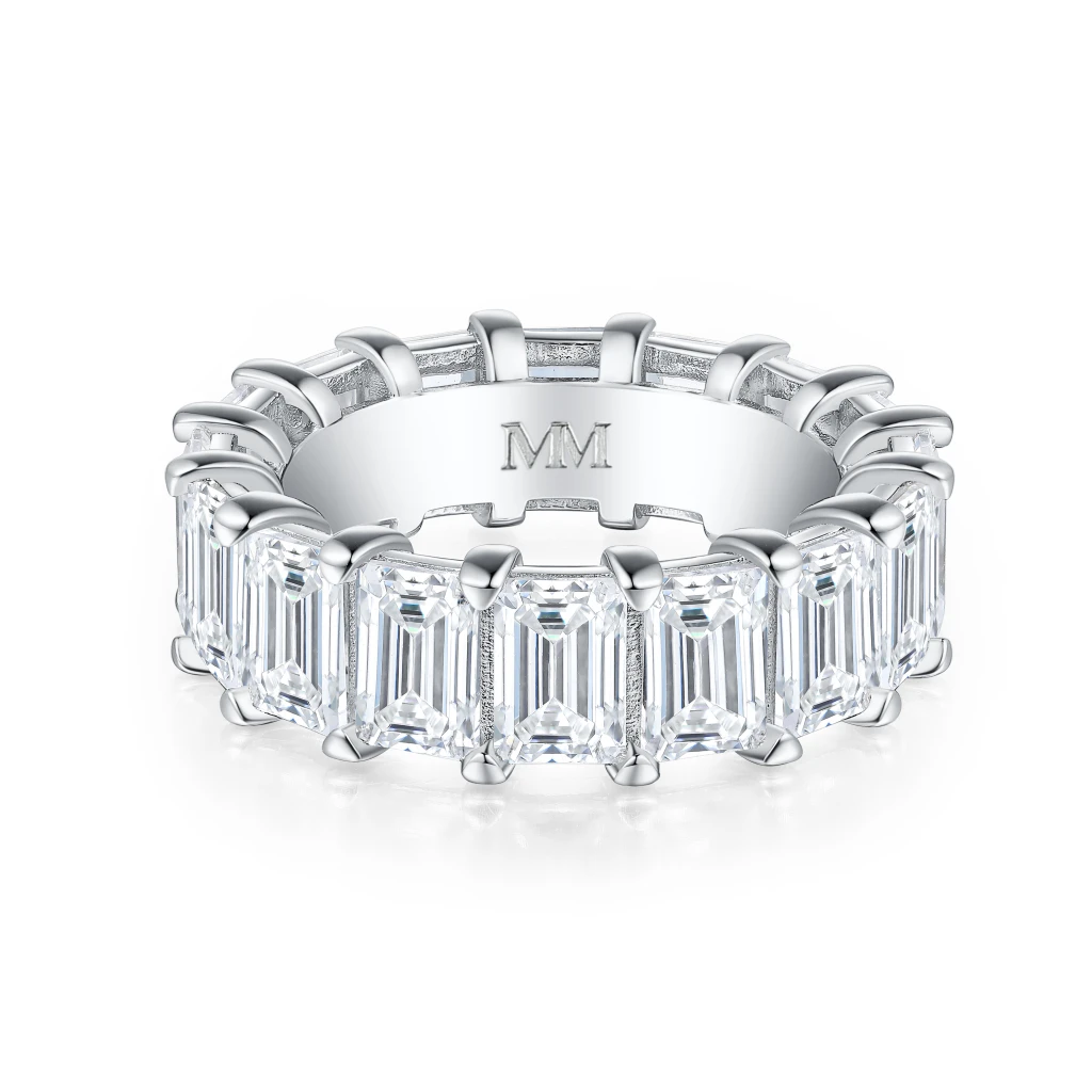 Eterna - Emerald Cut Moissanite Eternity Ring