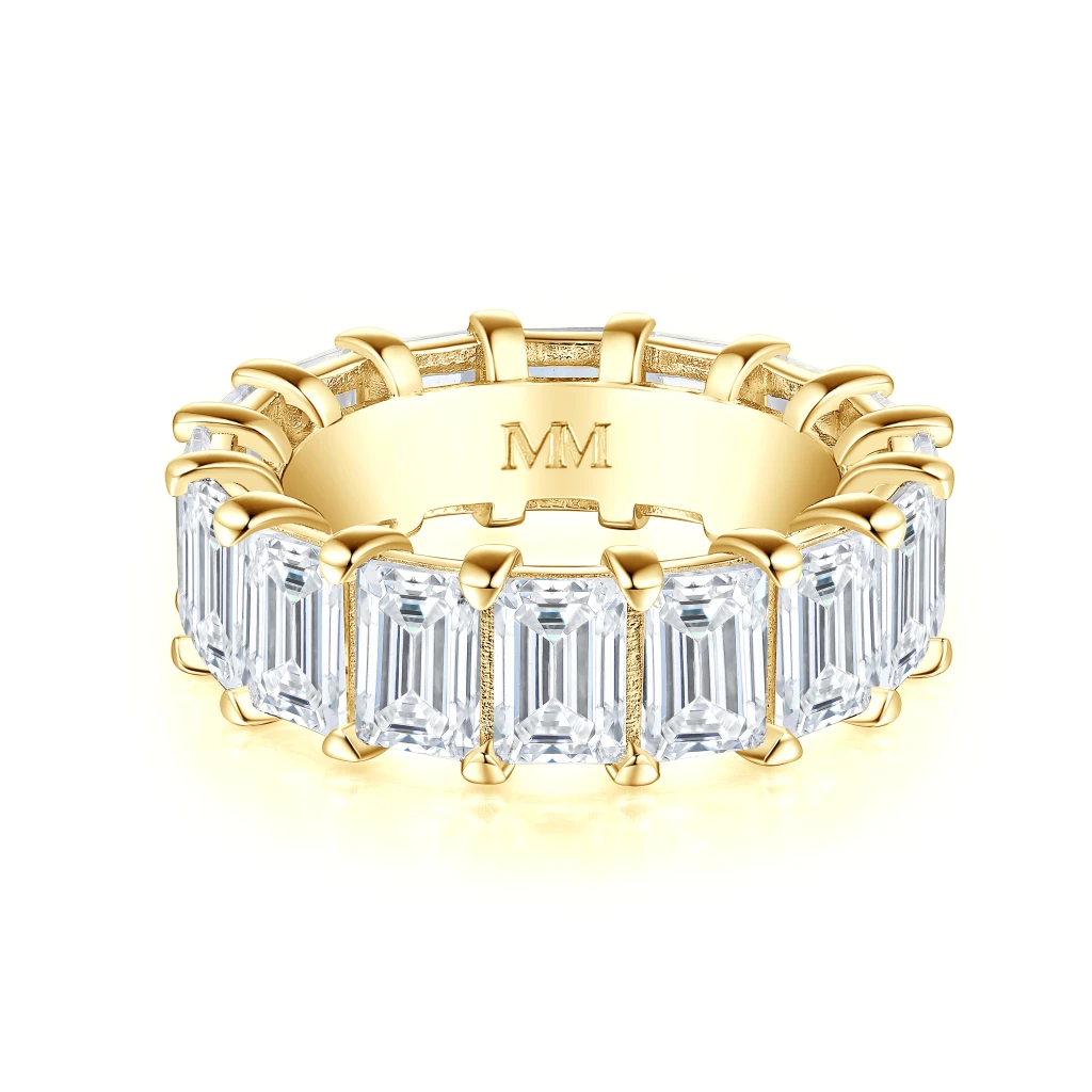 Eterna - Emerald Cut Moissanite Eternity Ring