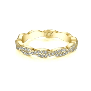 Seraph - Moissanite Eternity Ring with Twisted Pavé Design