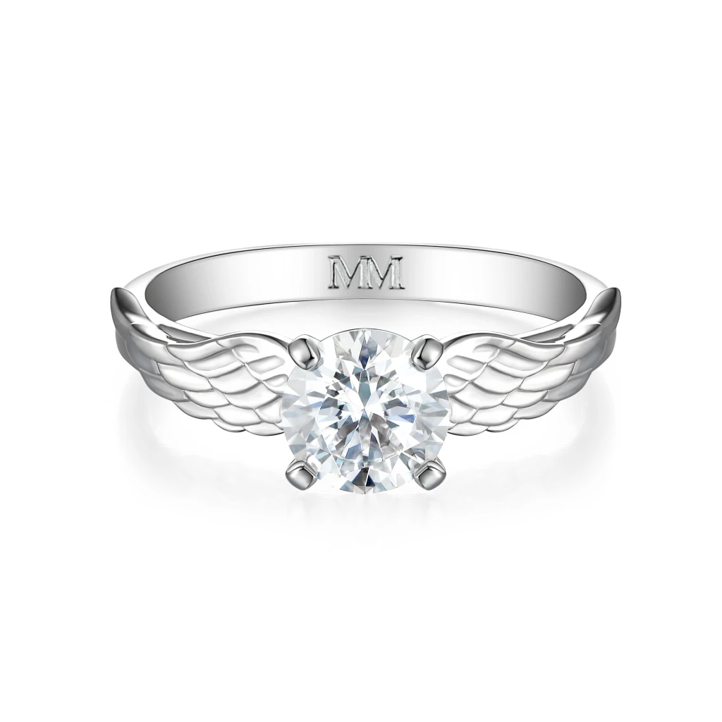Feathra - Harry Potter Golden Snitch Moissanite Ring with Winged Accents