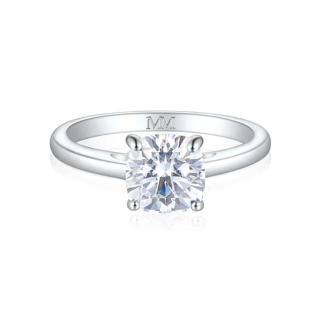 Elara - Cushion Solitaire Moissanite Ring