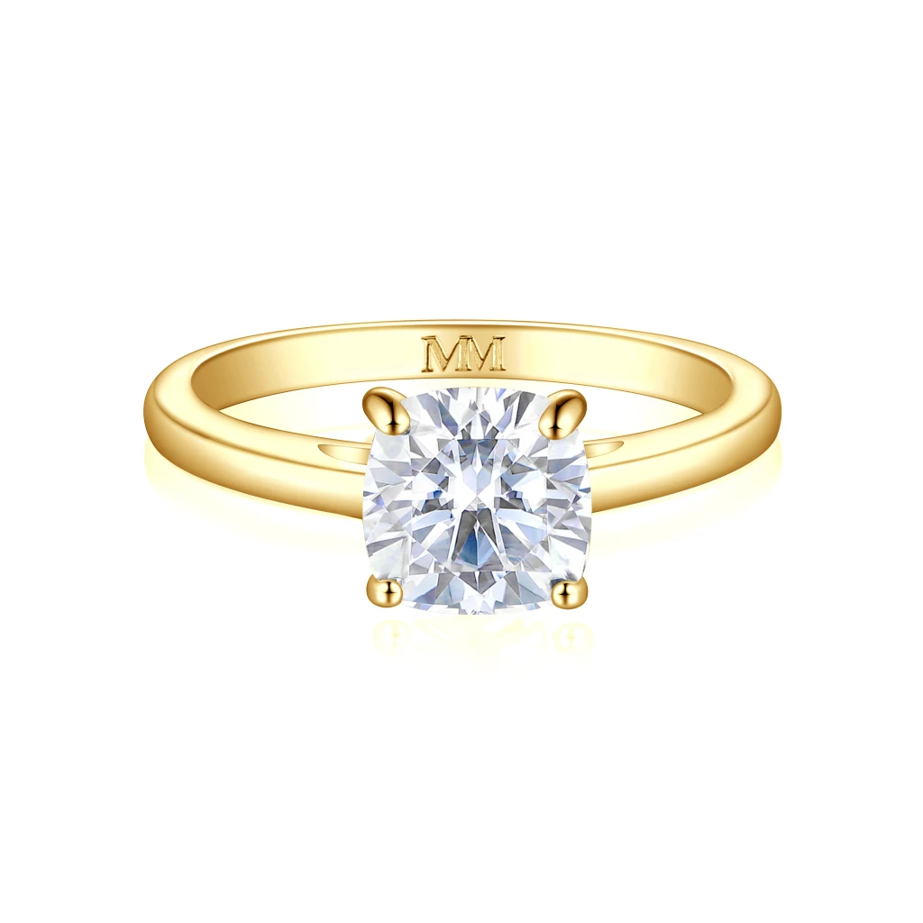Elara - Cushion Solitaire Moissanite Ring