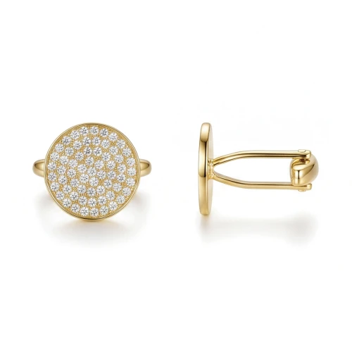 Luxon - Moissanite Cufflinks in Pavé Setting