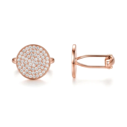 Luxon - Moissanite Cufflinks in Pavé Setting