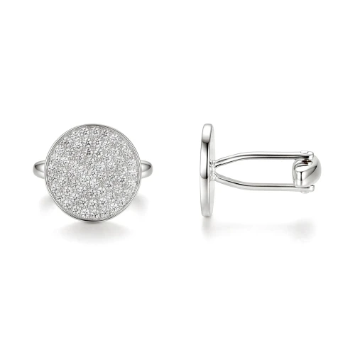 Luxon - Moissanite Cufflinks in Pavé Setting