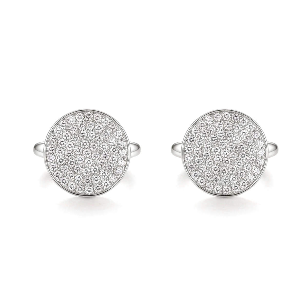 Luxon - Moissanite Cufflinks in Pavé Setting