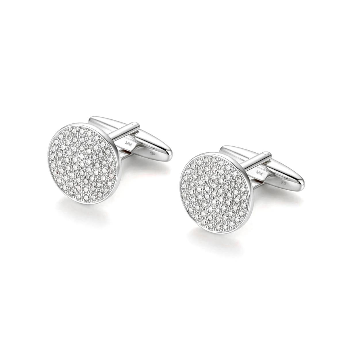 Luxon - Moissanite Cufflinks in Pavé Setting