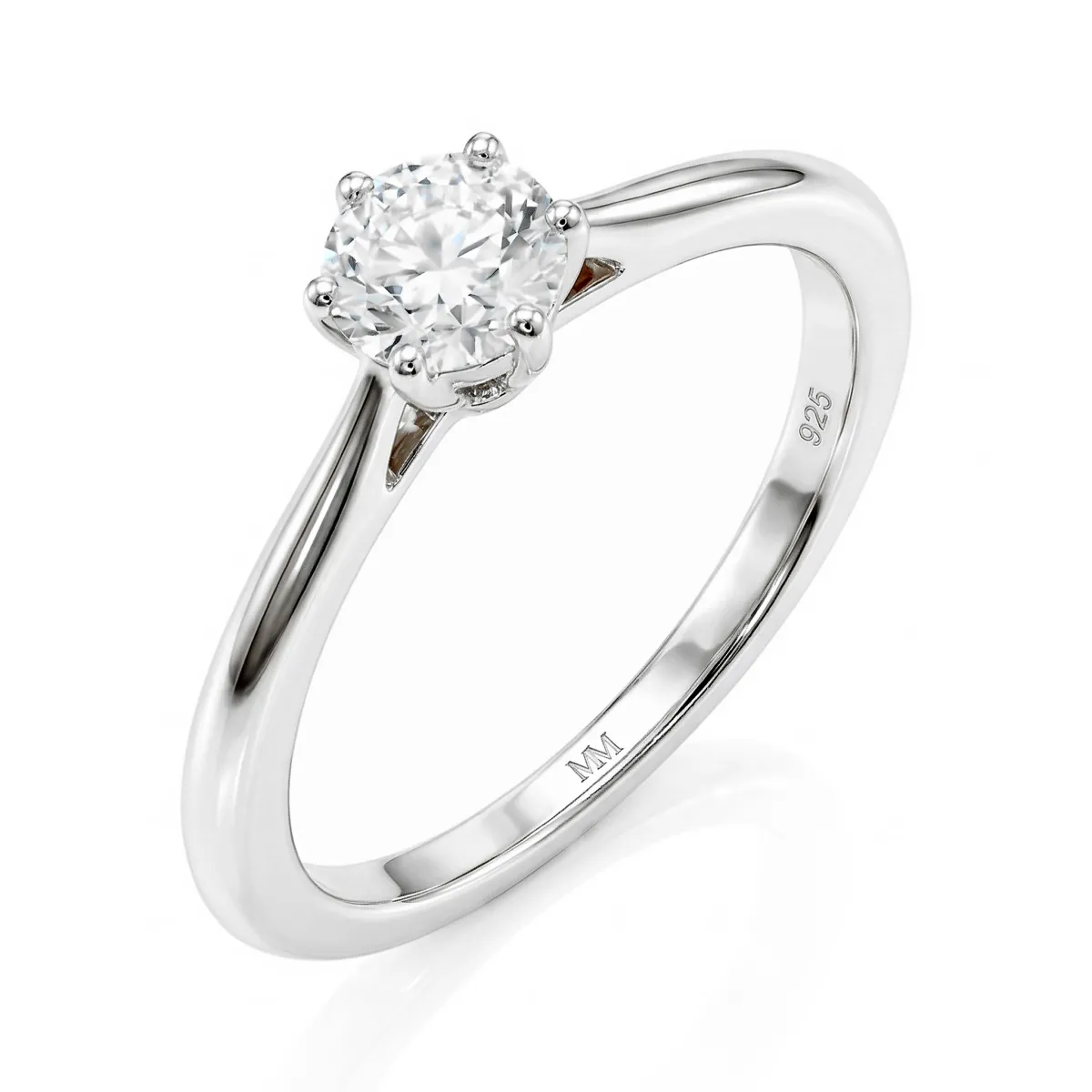 Ella - Solitaire Moissanite Engagement Ring	