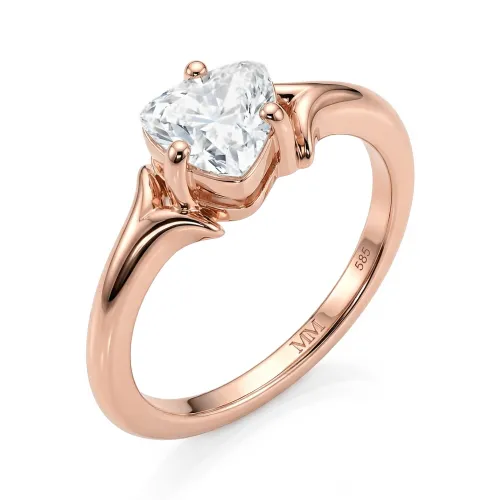 Elysia - Trillion Solitaire Moissanite Ring