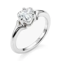 Elysia - Trillion Solitaire Moissanite Ring