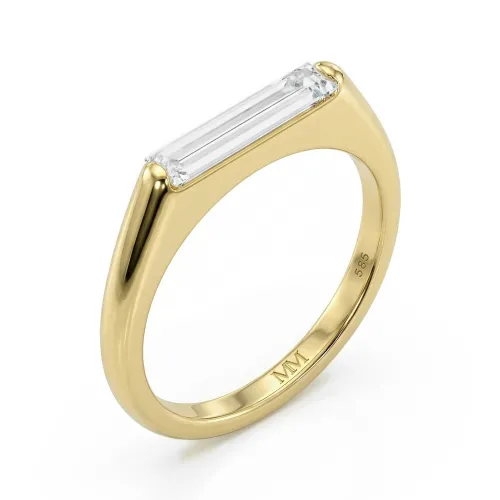 Aurelia - Solitaire Moissanite Baguette Ring