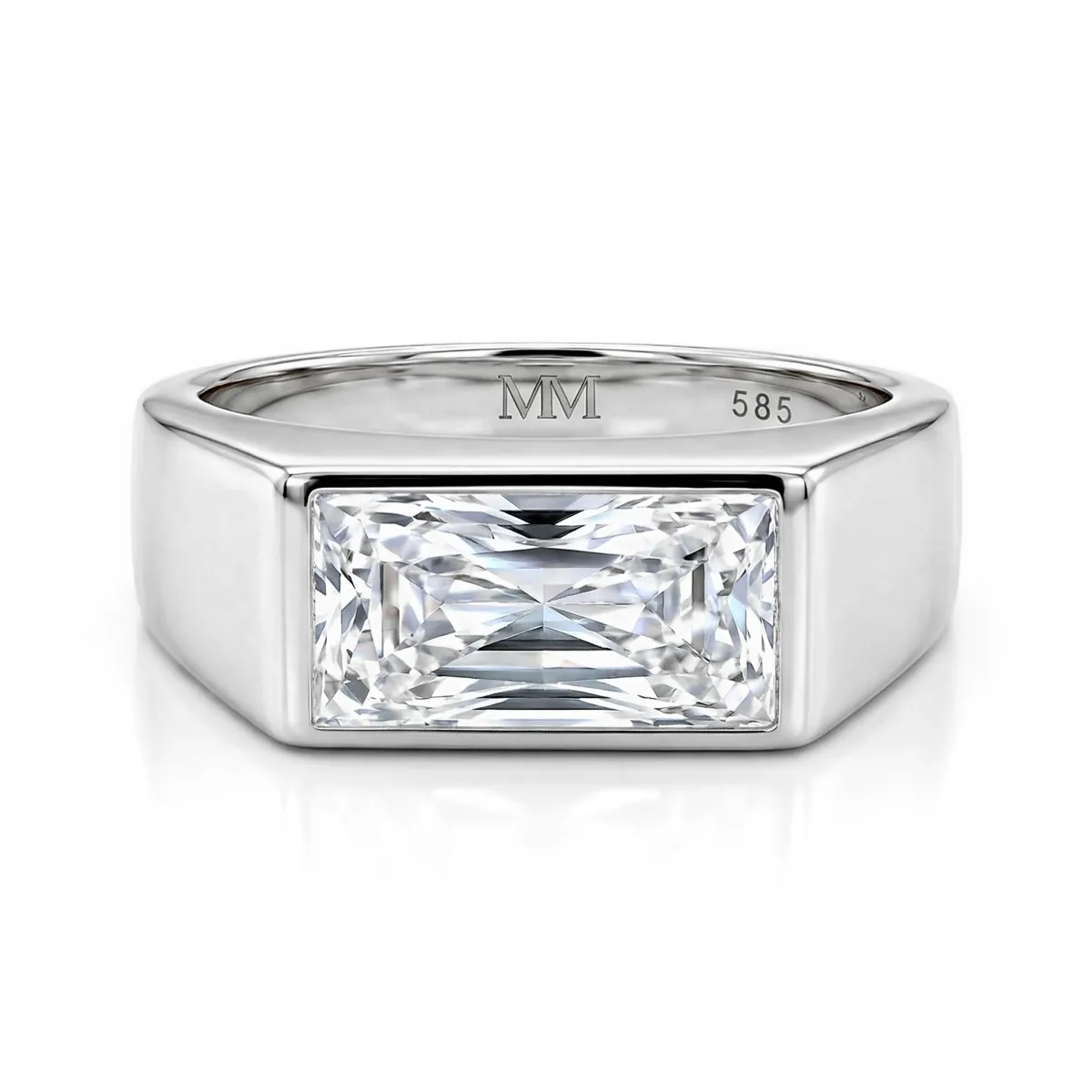 Maxton - Rectangular Moissanite Men's Ring
