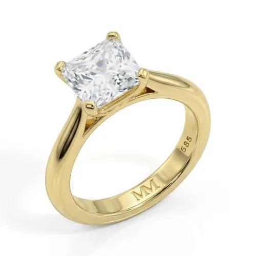 Iris – Princess Solitaire Moissanite Ring