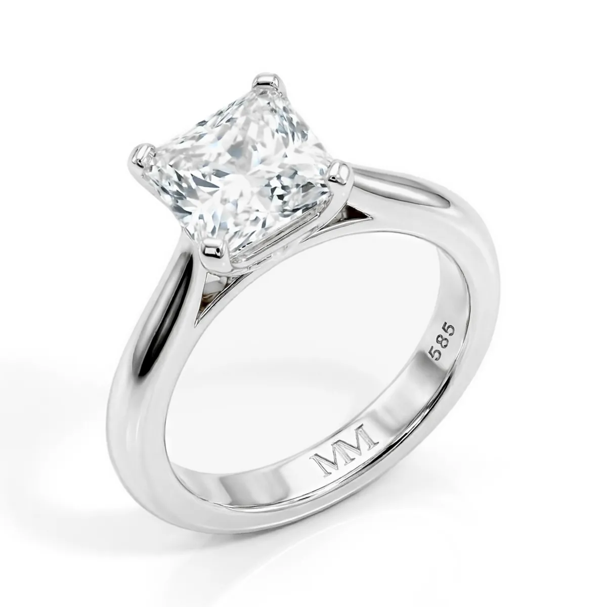 Iris - Princess Solitaire Moissanite Ring | My Moissanite