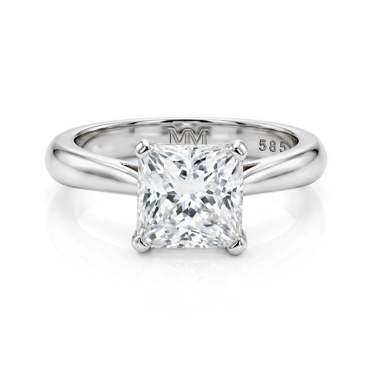 Iris - Princess Solitaire Moissanite Ring | My Moissanite