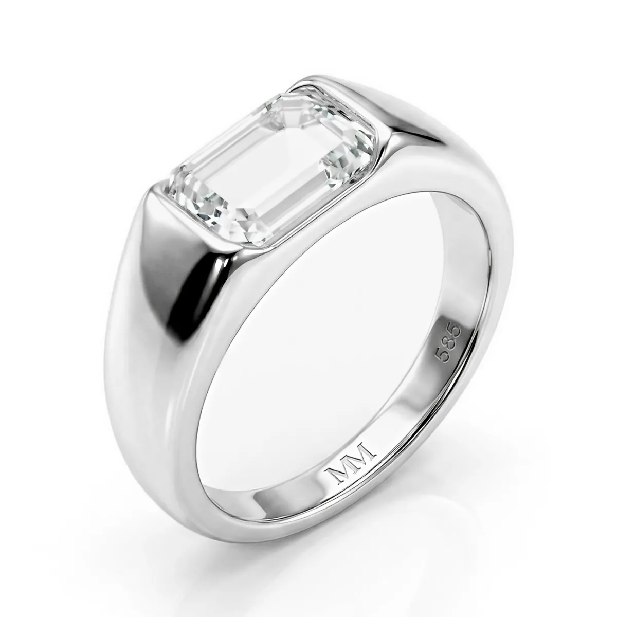 Portraitix - Men’s Portrait Moissanite Ring