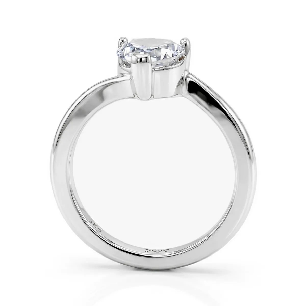 Amora - Heart Solitaire Moissanite Ring | My Moissanite