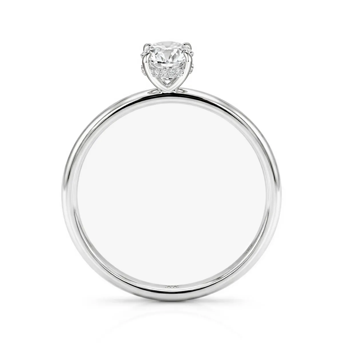 Mystique - Oval Cut Solitaire Moissanite Ring with Hidden Halo | Wedfit