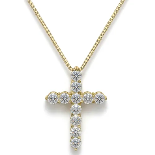 Divinity - Moissanite Cross Pendant