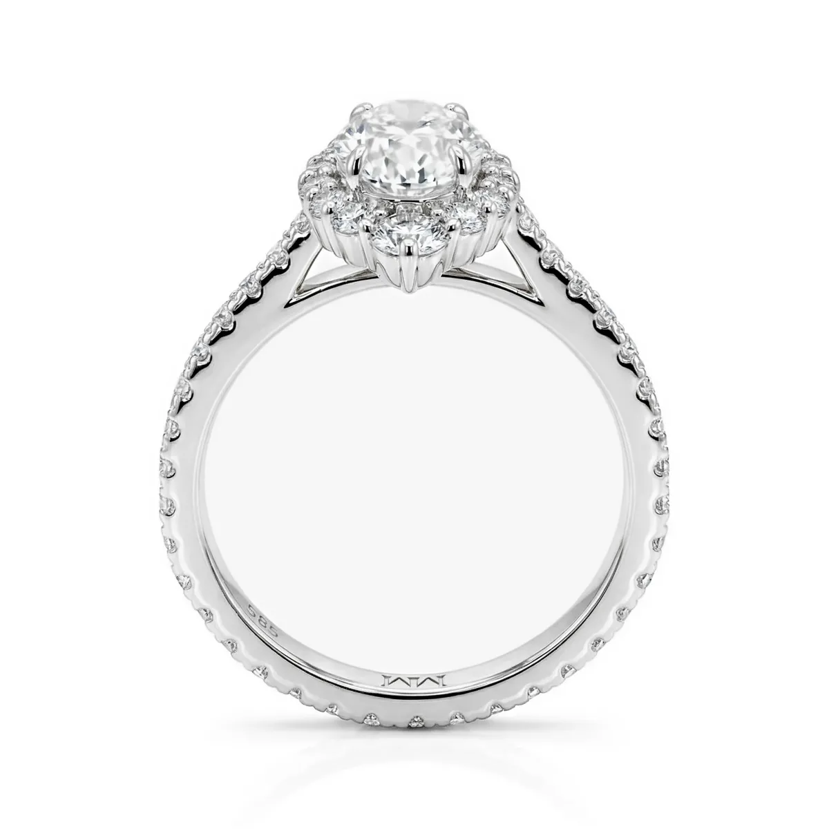 Haloise - Halo Oval Moissanite Engagement Ring | Wedfit