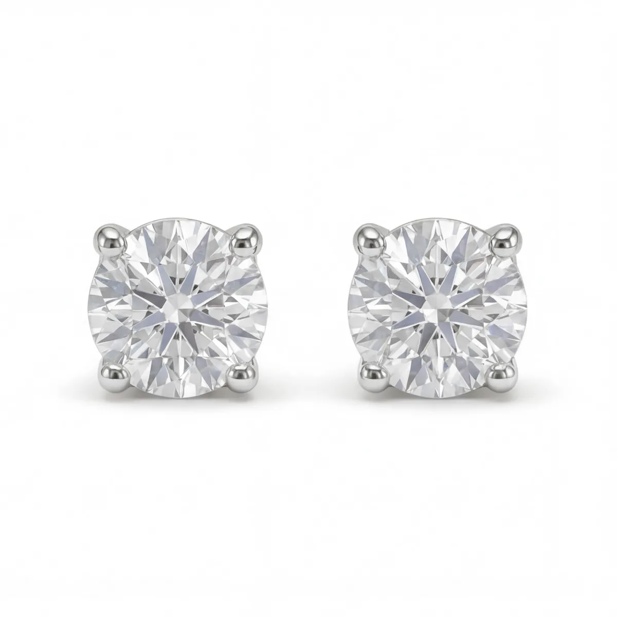 Helix - Secure Screw Back Moissanite Stud Earrings