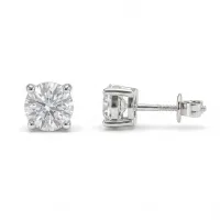 Helix - Secure Screw Back Moissanite Stud Earrings