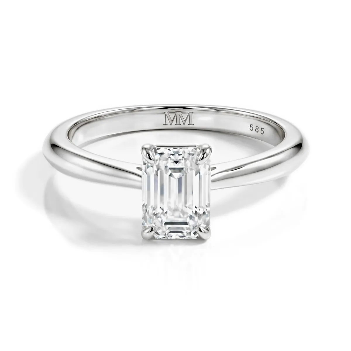 Elysium - Emerald Solitaire Moissanite Ring | My Moissanite
