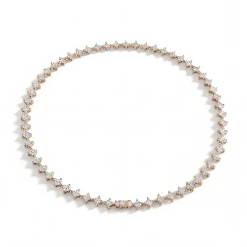 Pentara - Moissanite Tennis Necklace in Pavé Setting