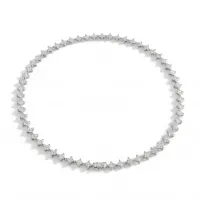 Pentara - Moissanite Tennis Necklace in Pavé Setting