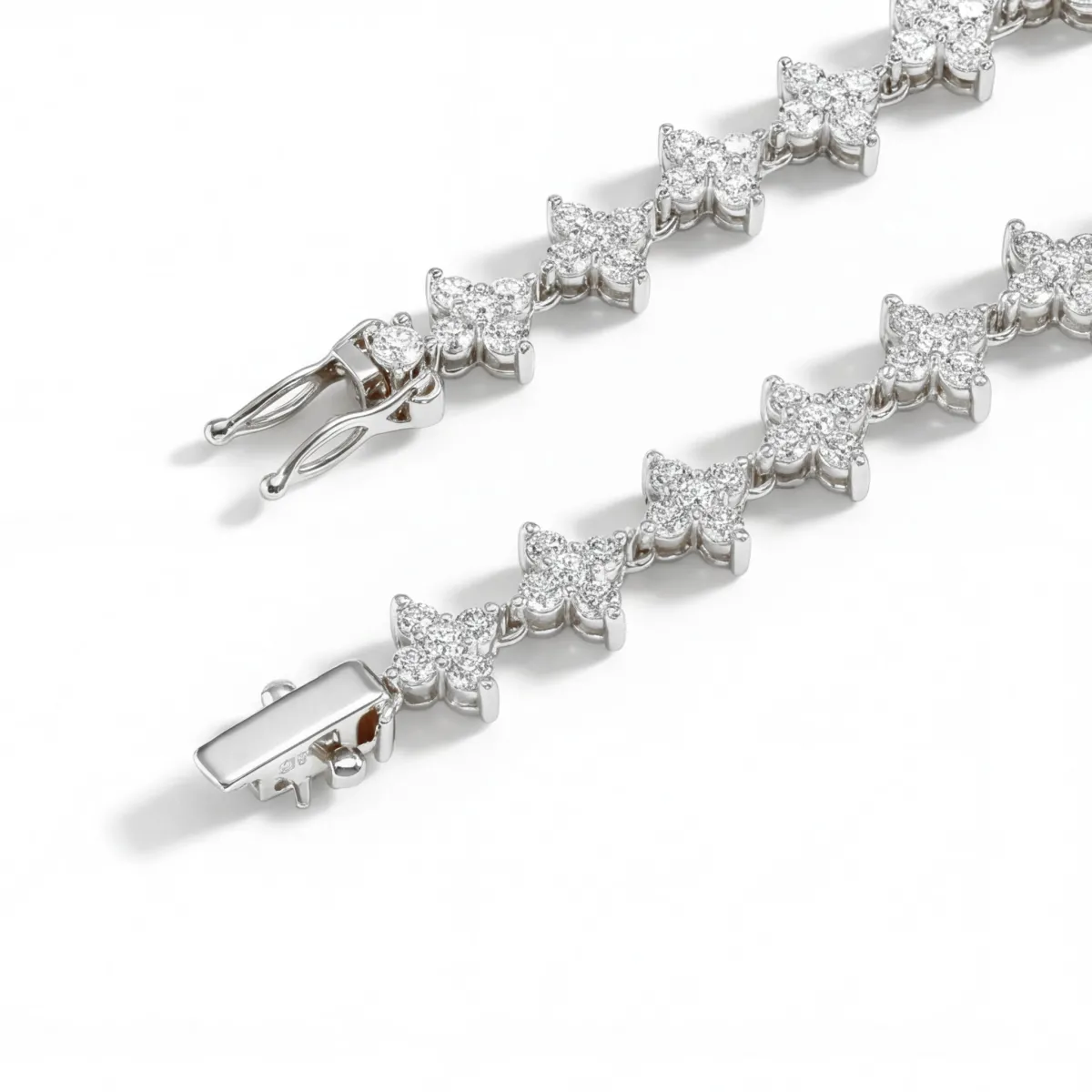 Pentara - Moissanite Tennis Necklace in Pavé Setting