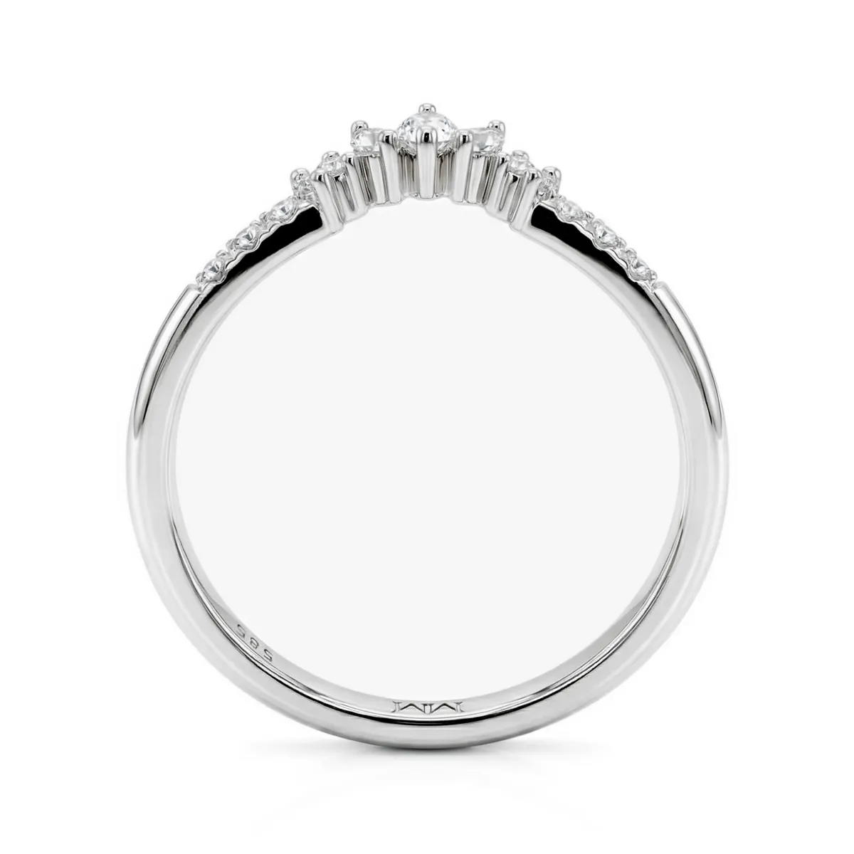 Serenella - Marquise and Round Moissanite Wedding Band