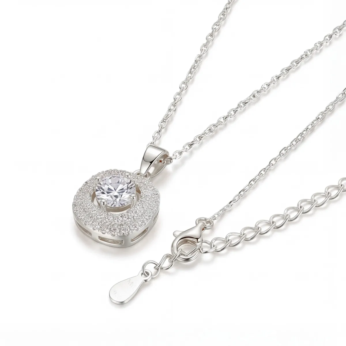 Vivara - Moissanite Pendant with Encrusted Halo