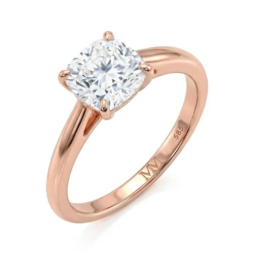 Elara - Cushion Solitaire Moissanite Ring