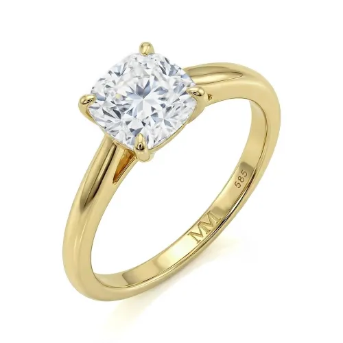 Elara - Cushion Solitaire Moissanite Ring